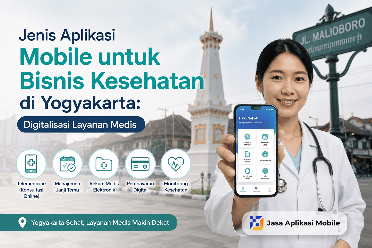 Jenis Aplikasi Mobile untuk Bisnis Kesehatan di Yogyakarta: Digitalisasi Layanan Medis